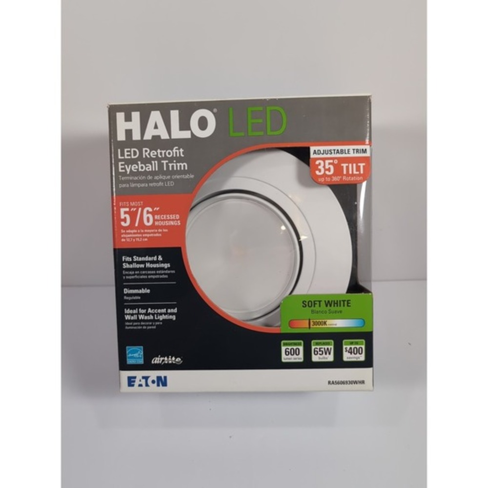 Halo RA5606930WHR  5"/6"‎ Recessed LED Gimbal Adjustable Downlight Soft White